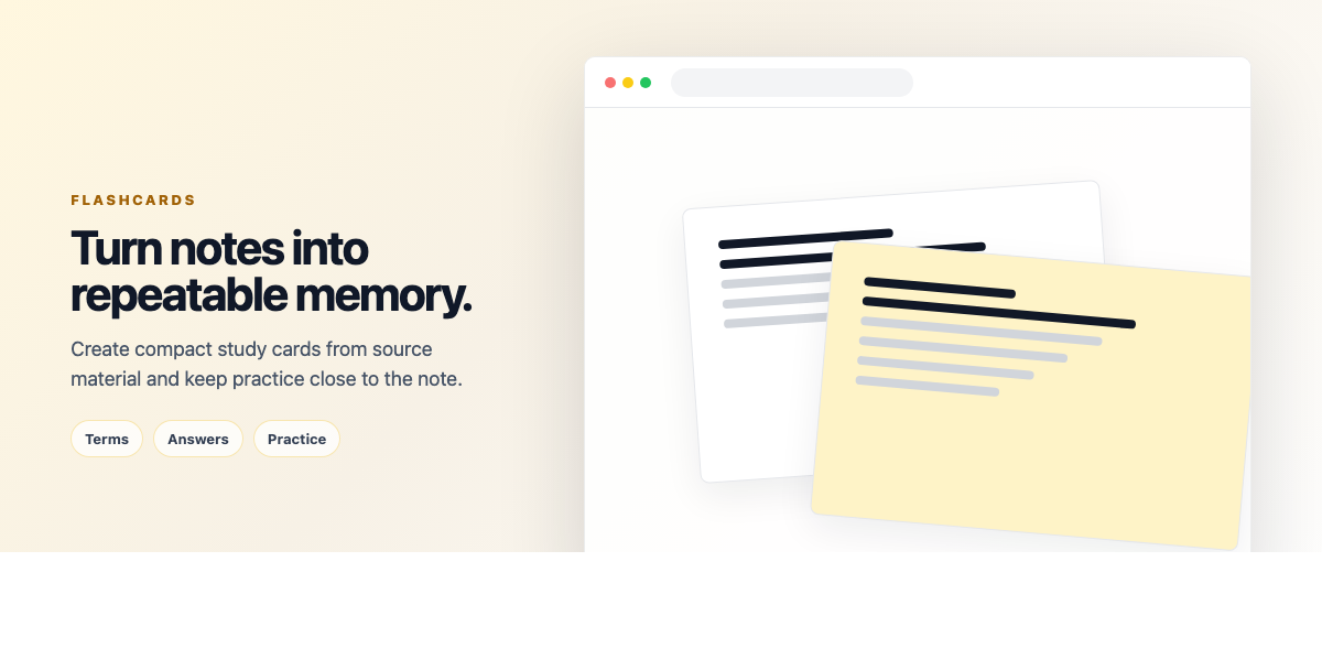 Create smart flashcards for efficient memorization