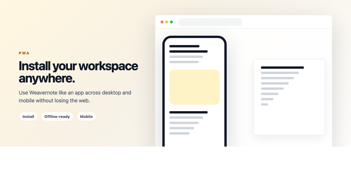 Progressive Web App for seamless cross-platform access